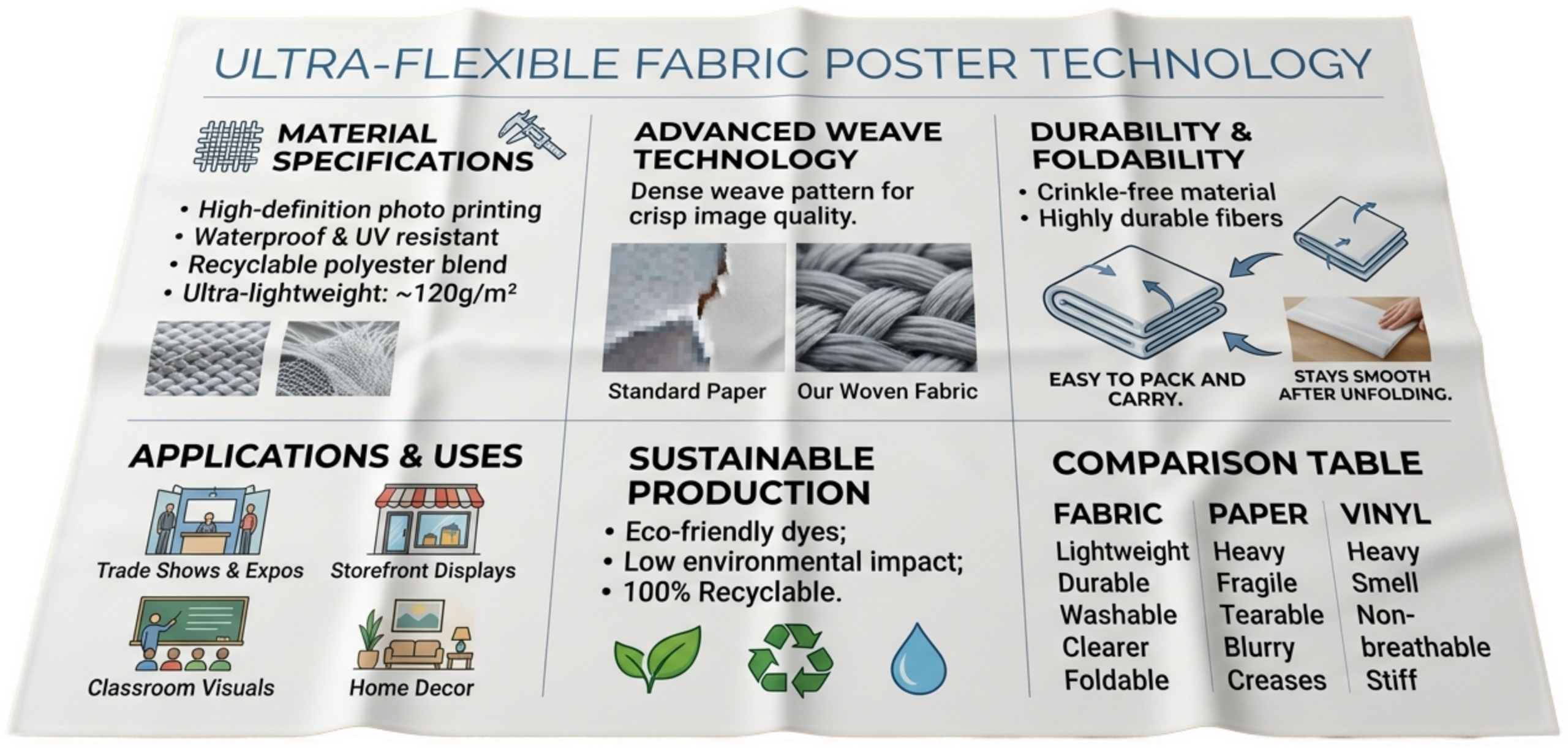 Foldable Fabric Posters